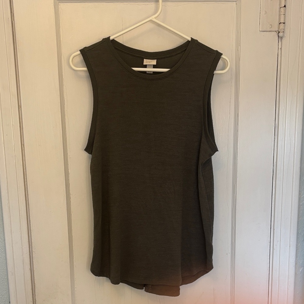 A New Day Dark Green Muscle Tee